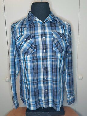 Levi Strauss 2Horses Brand Men's Medium Plaid Shirt (0859A4)